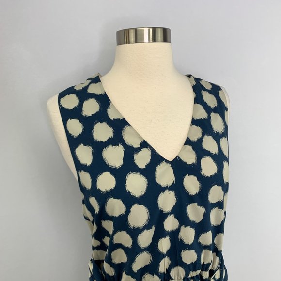Theory Ruchia Ikat Dot Sleeveless Silk Mini Dress Silk Blend - Picture 8 of 12